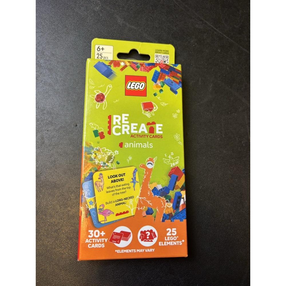 LEGO ReCreate Activity Cards Animals 2025 Set 30+ Cards 25 Pieces NEW Sealed